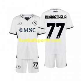 Tenue SSC Naples Khvicha Kvaratskhelia 77 Enfant Exterieur 2024-2025 Maillot de Foot